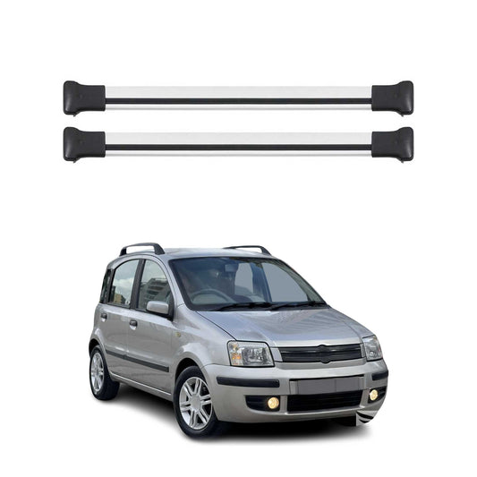 2003-2011 Fiat Panda Roof Rack Cross Bars Silver
