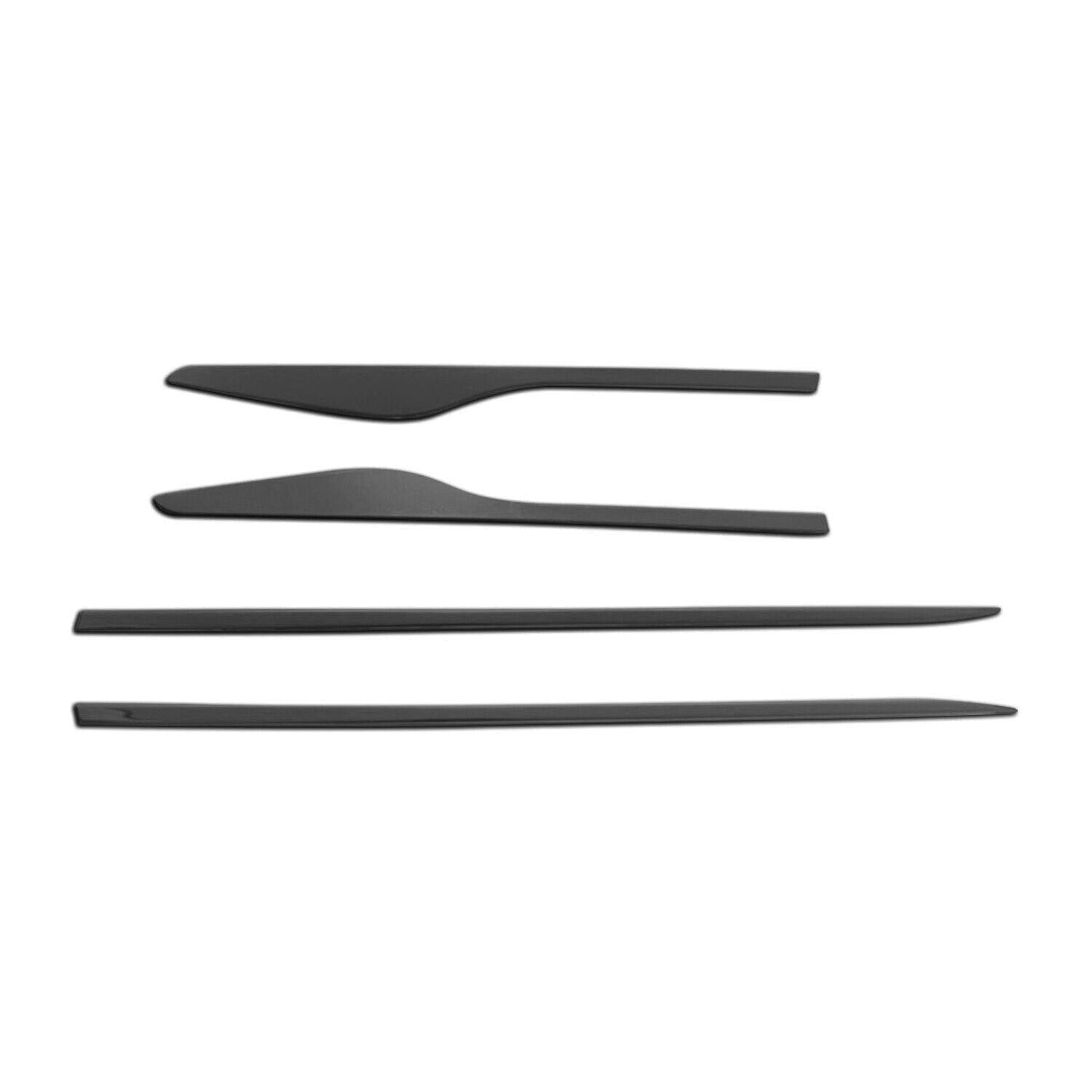 OMAC Side Door Molding Trim Skirt Garnish for Renault Clio 2012-2018 Steel Dark 4 Pcs 6116132B