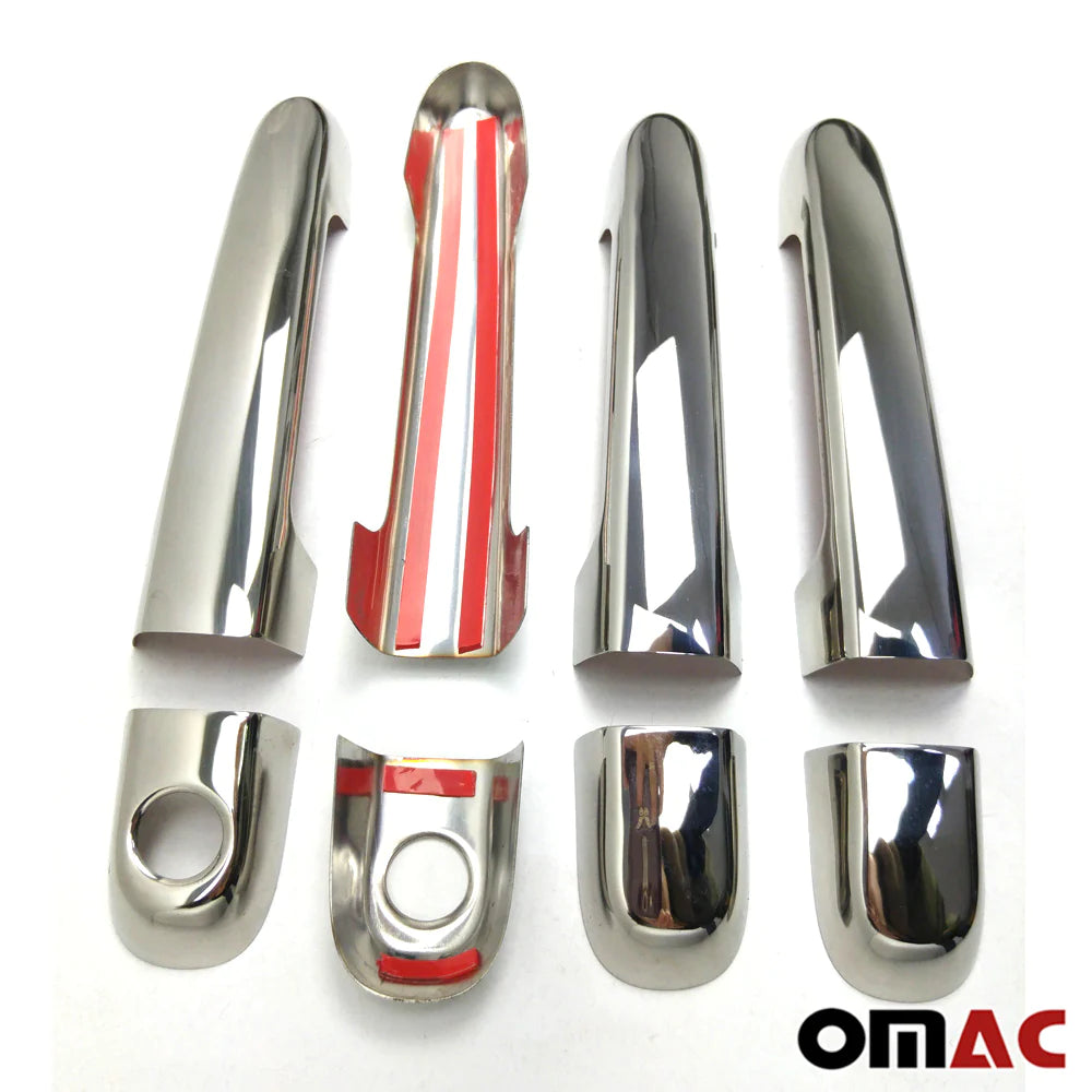 OMAC Car Door Handle Cover Protector for Hyundai Accent 2006-2011 Steel 2 Key Hole 3203043