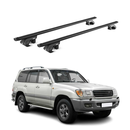 1998-2007 Toyota Land Cruiser Roof Rack Cross Bars Black