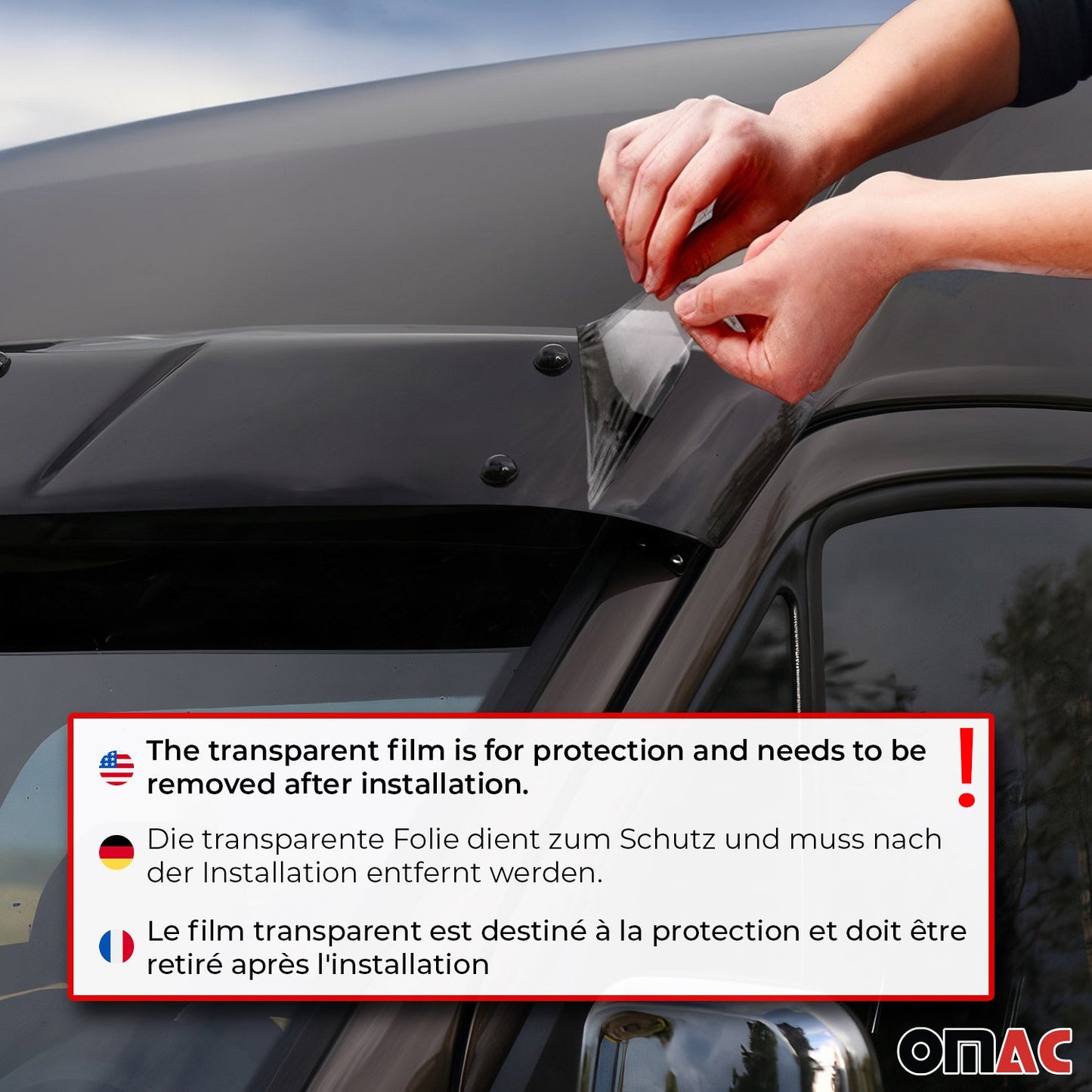 2014-2022 RAM ProMaster Front Windshield Sun Visor 1 Pc Smoke