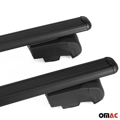 OMAC Lockable Roof Rack Cross Bars Luggage Carrier for Lincoln MKX 2016-2018 Black G003011