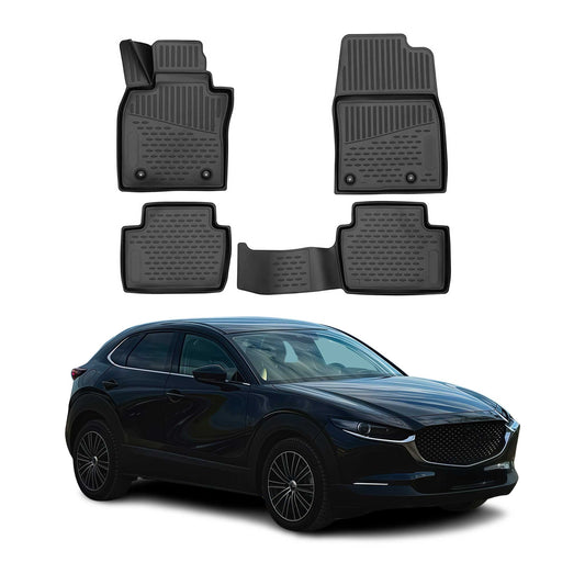 2020-2025 Mazda CX-30 Floor Mats Liners Full Set All Weather Black