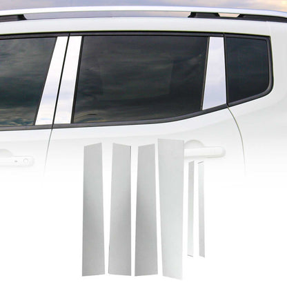 2013-2022 Buick Encore Window B Pillar Posts Door Trim Cover Stainless Steel Silver 6x