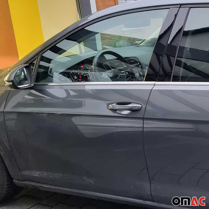 2015-2021 VW Golf Mk7 Window Molding Trim Streamer Stainless Steel Silver 4 Pcs