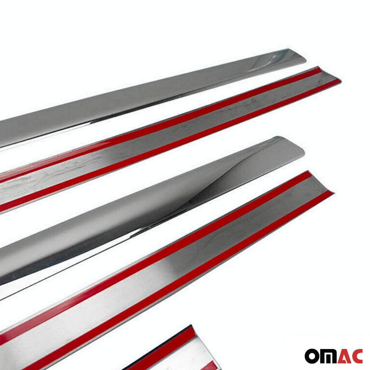 OMAC Side Door Molding Trim for VW T5 Transporter 2003-2015 Steel Silver 5x 7522134