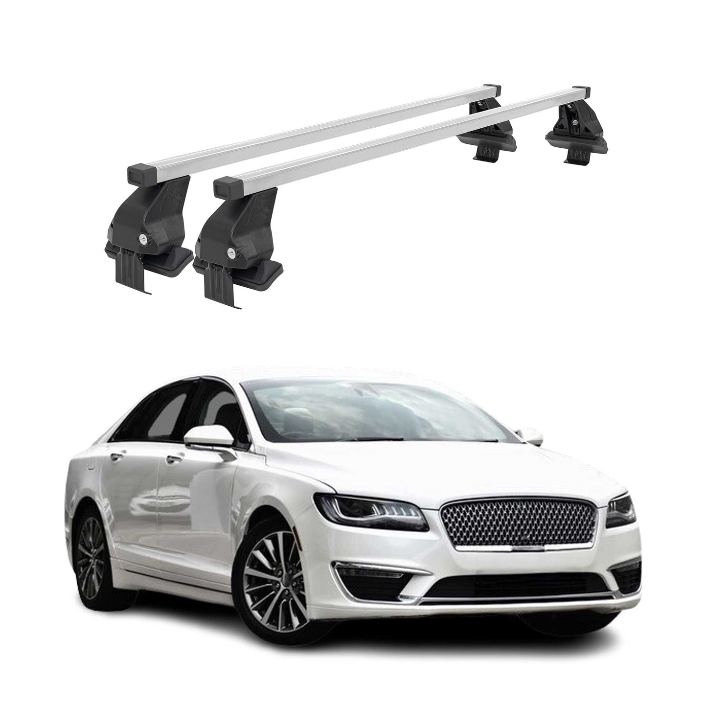 2013-2020 Lincoln MKZ Roof Rack Cross Bars Silver