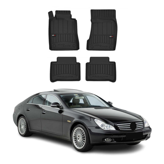 2008-2011 Mercedes CLS Class C219 Premium Floor Mats Liners Full Set All Weather Heavy Duty Black