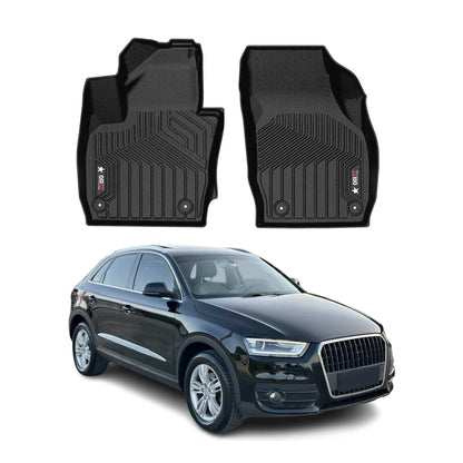 2013-2018 Audi Q3 Premium Floor Mats Liners First Row Front Black