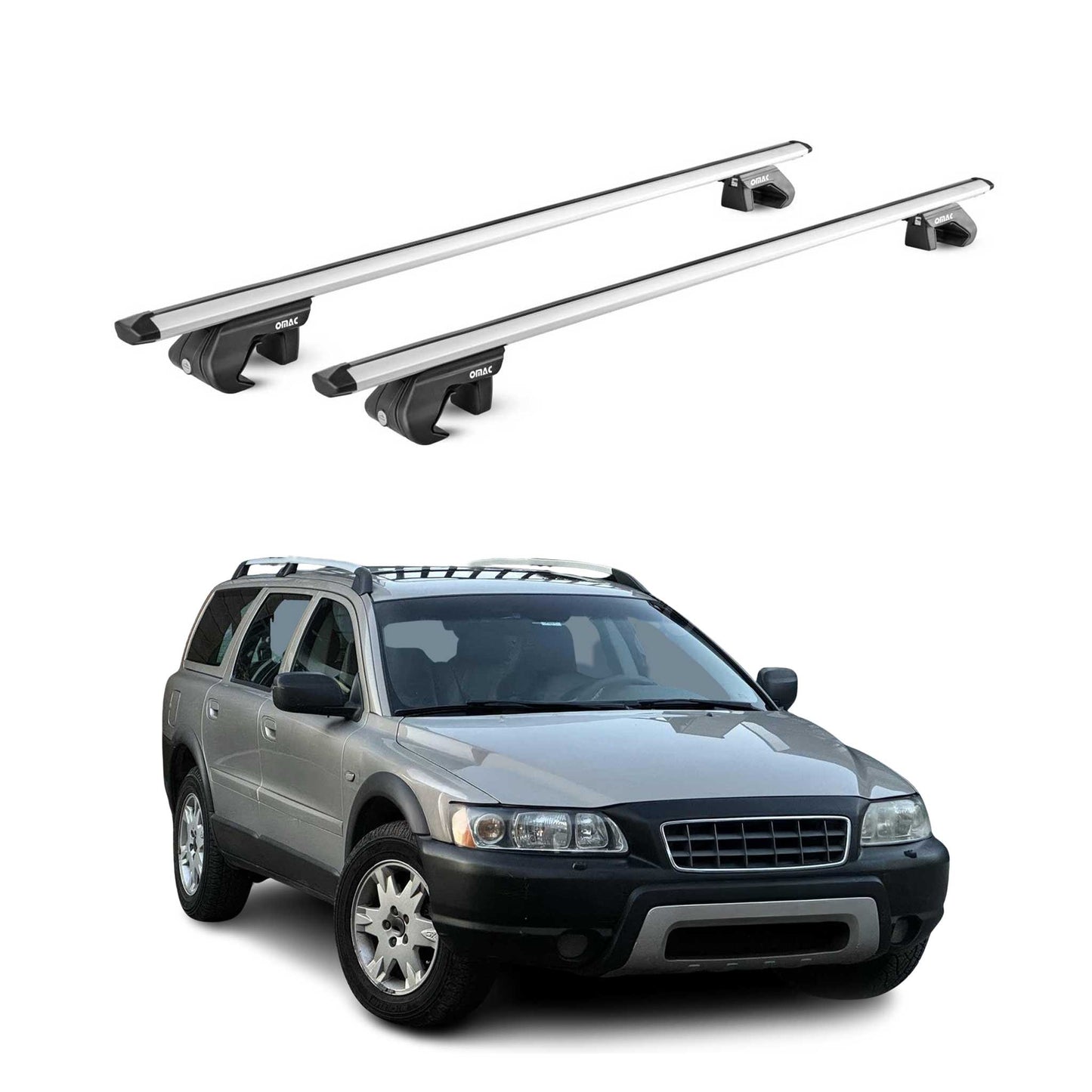 2003-2007	Volvo	XC70 Roof Rack Cross Bars Luggage Carrier 2 Pcs