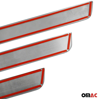 OMAC Door Sill Scuff Plate Scratch Protector for Hyundai Veloster 2012-2017 Steel 3x OM3522910