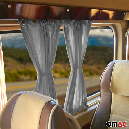 OMAC Window Curtain for Mercedes Sprinter W906 2006-2018 Long WB Double Sliding Gray 4724242G-CC