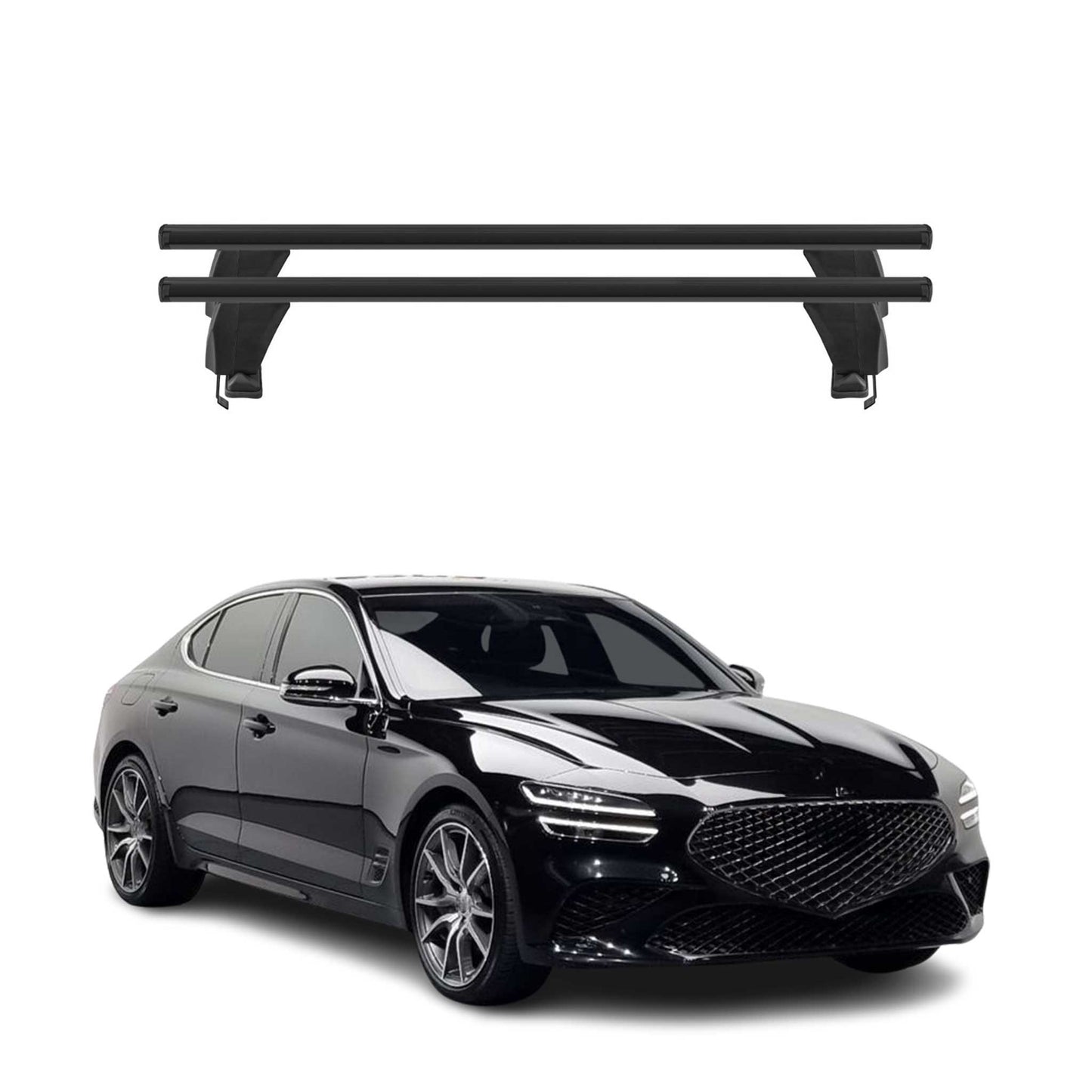 2019-2026 Genesis G70 Roof Rack Cross Bars Black
