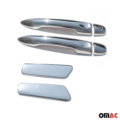 OMAC Car Door Handle Cover Protector for Renault Clio 2012-2018 Steel Chrome 6 Pcs '6116041