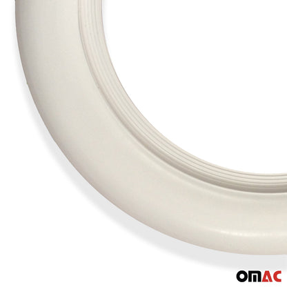 OMAC 15" Tire Wall Portawall Rims Sidewall Rubber Ring for Toyota Set White 4x U023818