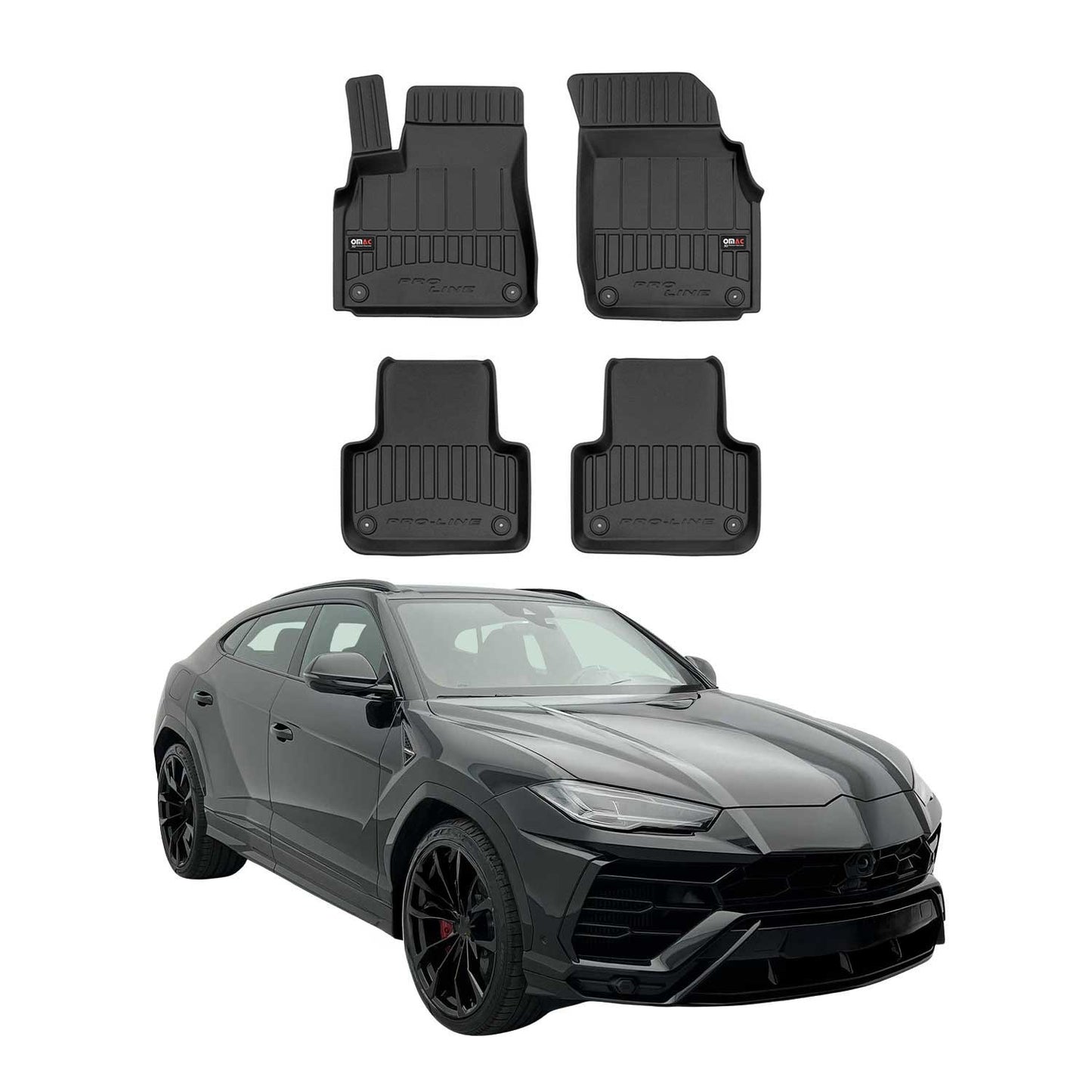 2017-2025 Audi Q7 Q8 Premium Floor Mats Liners Full Set All Weather Heavy Duty