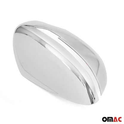 OMAC Side Mirror Cover Caps Fits Nissan Kicks 2018-2024 Chrome Silver 2 Pcs 5023111-1