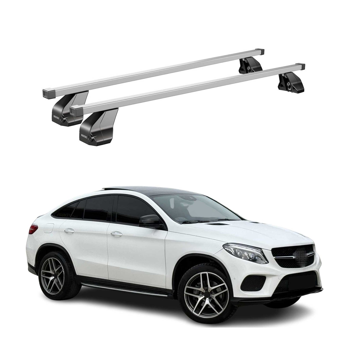 2016-2019 Mercedes GLE Class Coupe C292 Roof Rack Cross Bars Silver