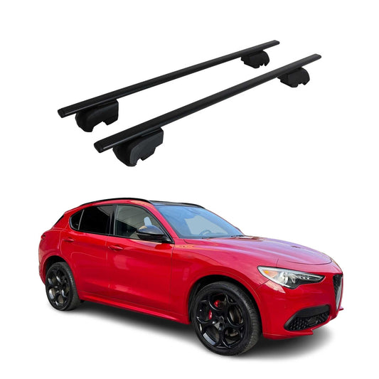 2017-2025 Alfa Romeo Stelvio Roof Rack Cross Bars Black