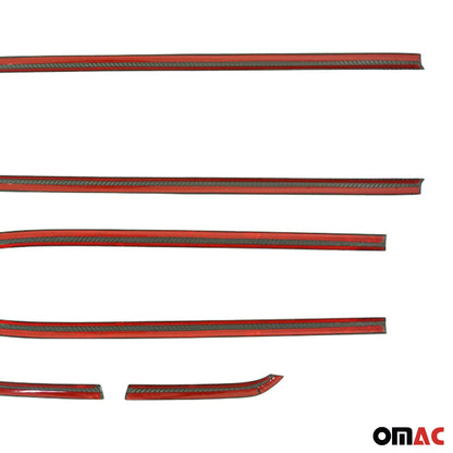 2015-2024 Jeep Renegade Window Molding Trim Streamer Carbon Fiber Black 6Pcs