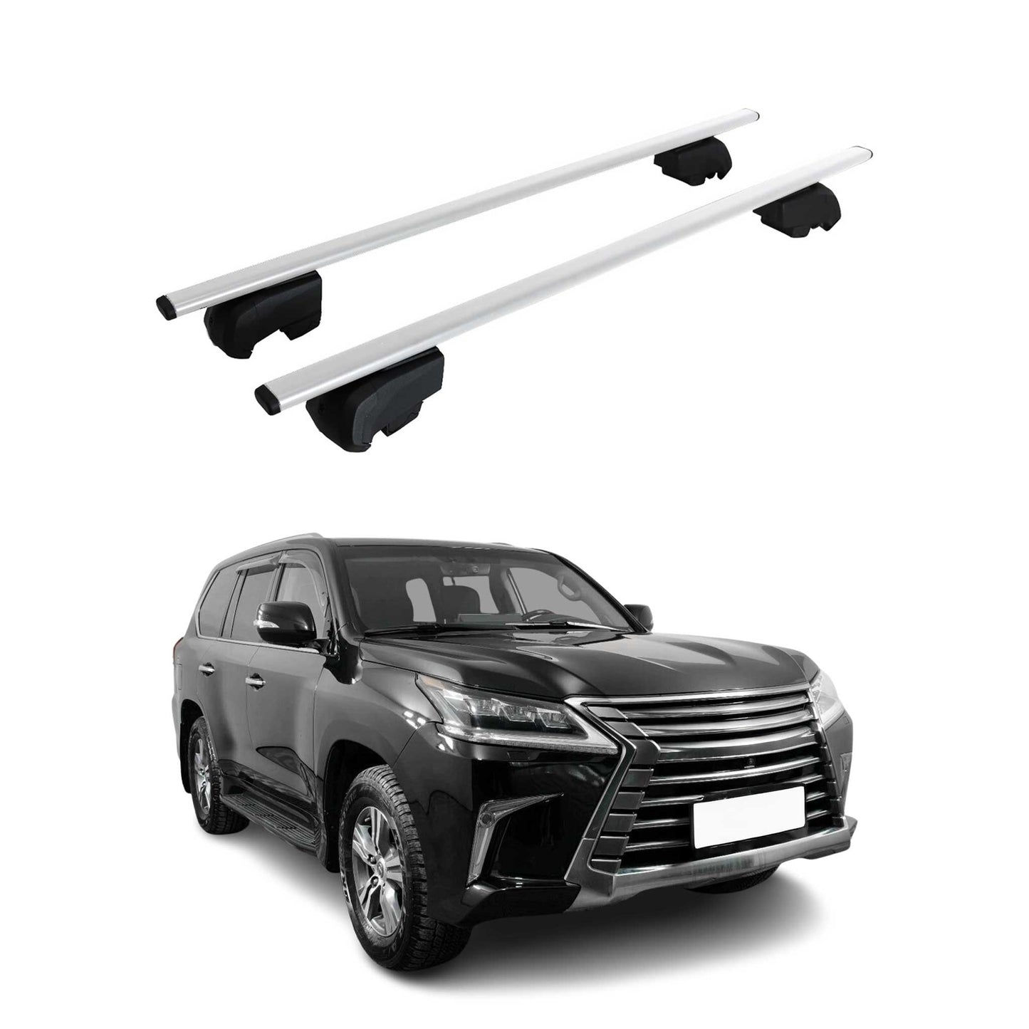 2016-2021 Lexus LX 570 Roof Rack Cross Bars Silver