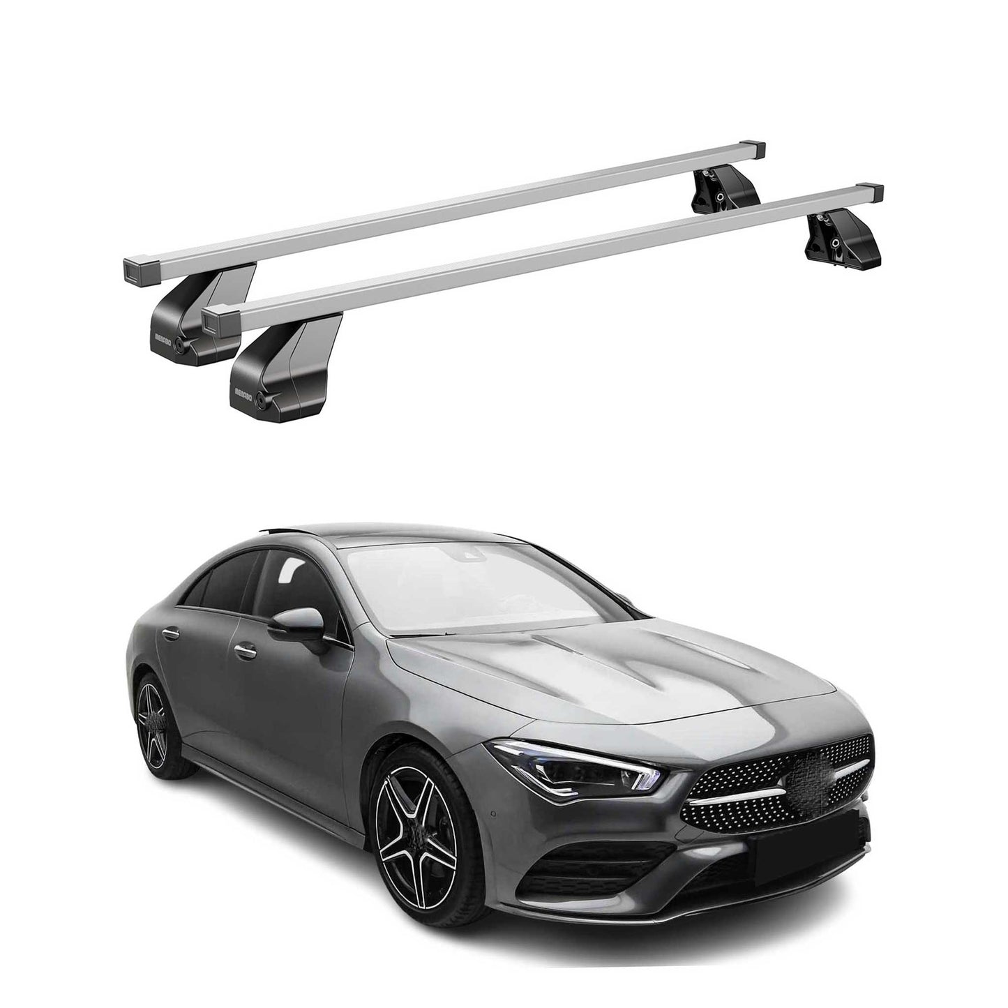 2020-2025 Mercedes Cla C118 Roof Rack Cross Bars Silver