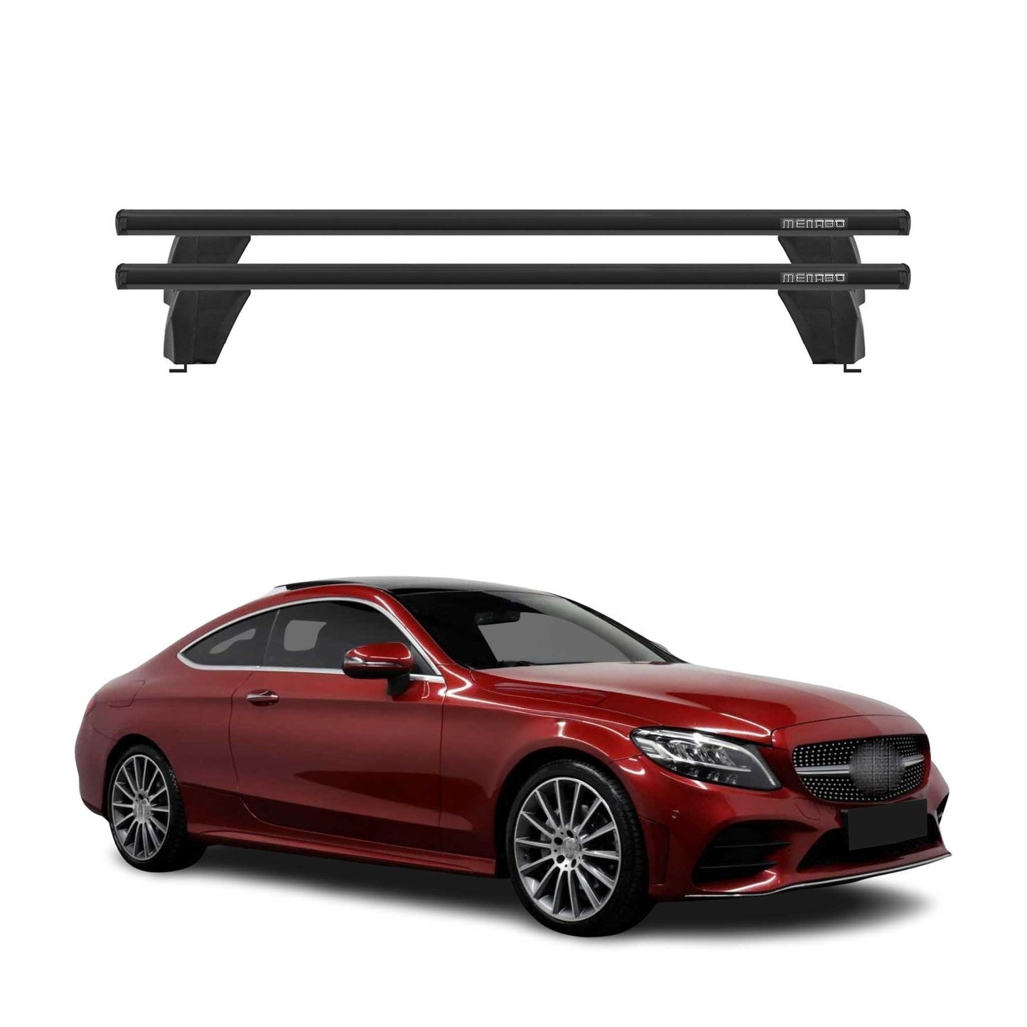 2017-2023 Mercedes C Class C205 Coupe Roof Rack Cross Bars Black