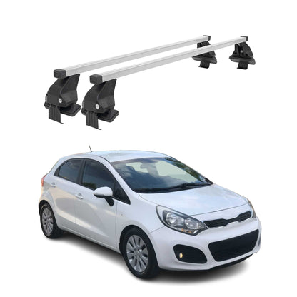 2012-2017 Kia Rio Hatchback Roof Rack Cross Bars Silver