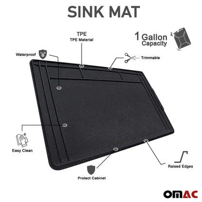 OMAC 2x High Quality Kitchen Under Sink Cabinet Protection Mat Waterproof Raised Edge G003319