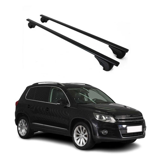 2012-2017 VW Tiguan Roof Rack Cross Bars Black