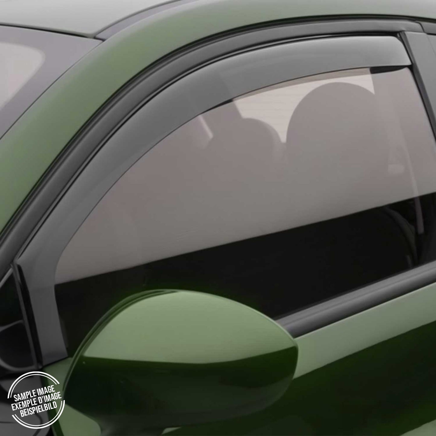 OMAC Window Visor Vent Rain Deflector for Audi A4 S4 Sedan 2009-2016 Black Smoke 4x 1110FR16.008