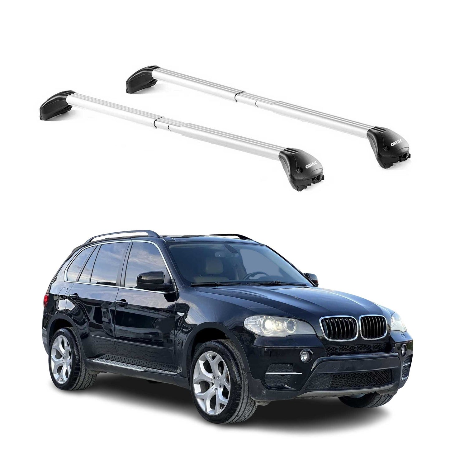 2000-2013 BMW X5 E53 E70 Roof Rack Cross Bars Silver