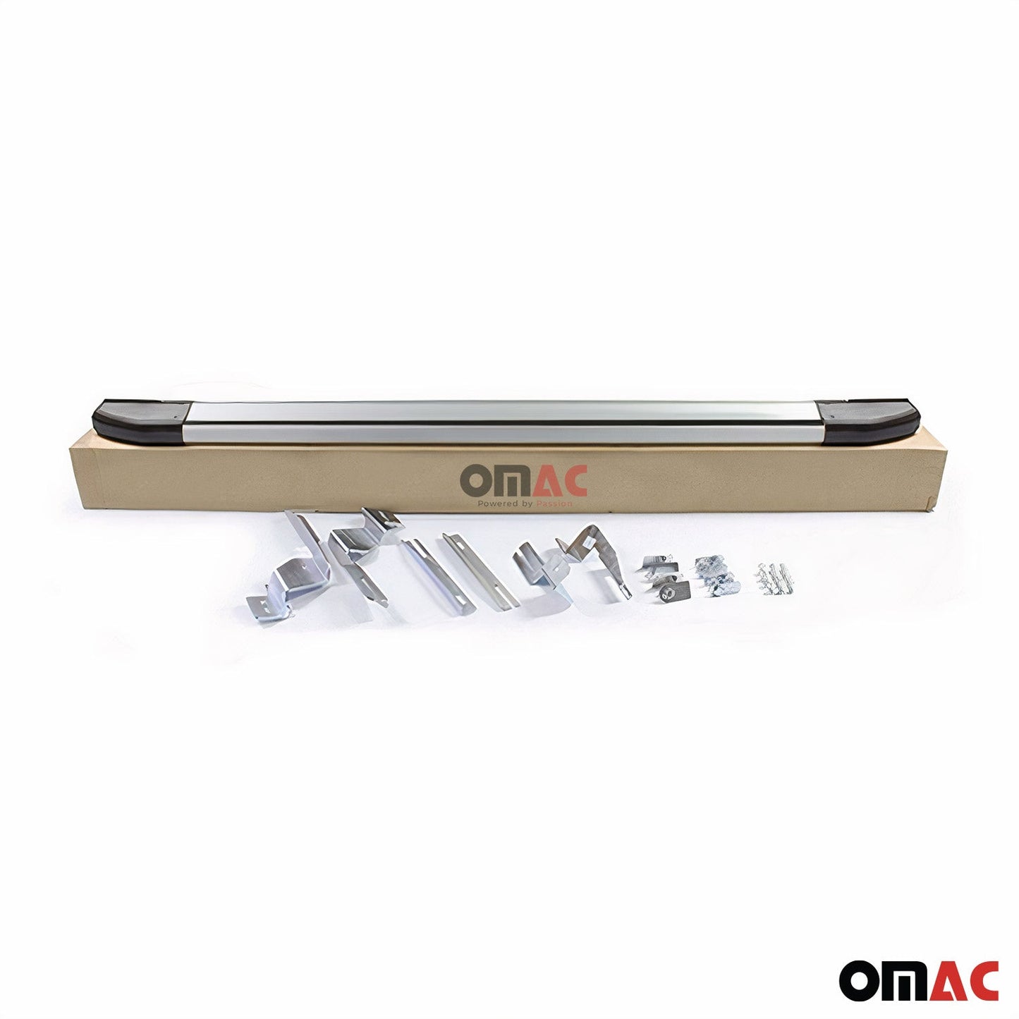 OMAC Alu Side Step Nerf Bars Running Board for Nissan Rogue Sport 2017-2022 Silver 2x '5007936