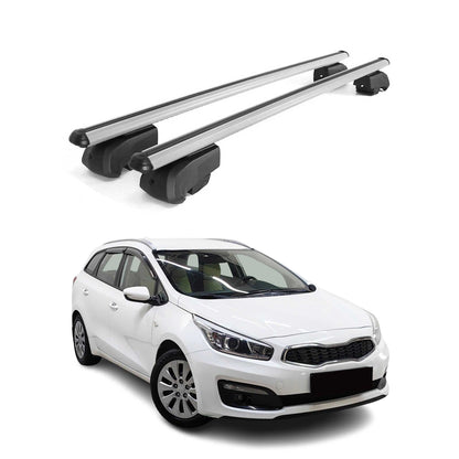 2012-2017 Kia Cee'd Sportswagon Roof Rack Cross Bars Silver