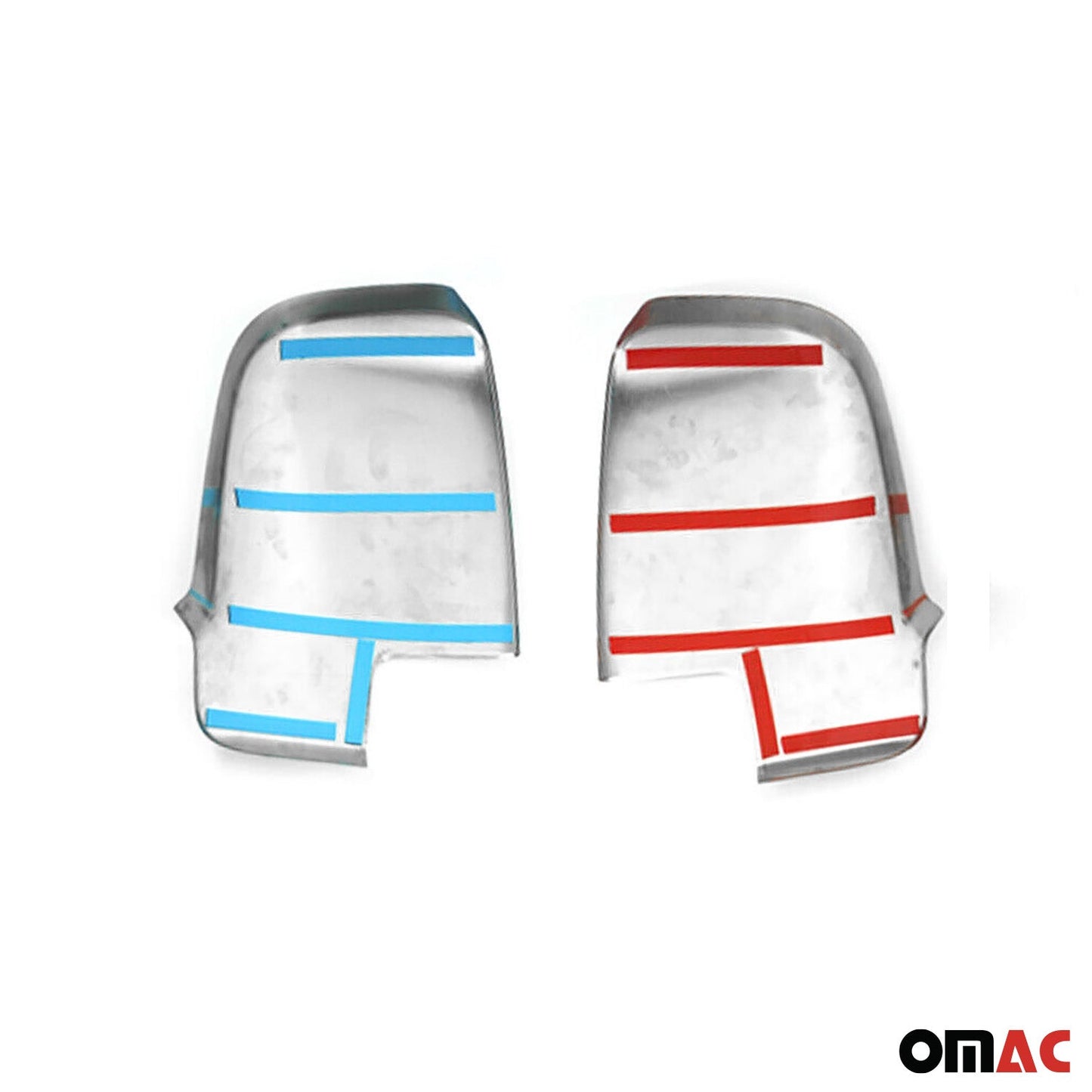 2019-2025 Mercedes Sprinter W907 910 Side Mirror Cover Caps Stainless Steel Silver 2Pcs