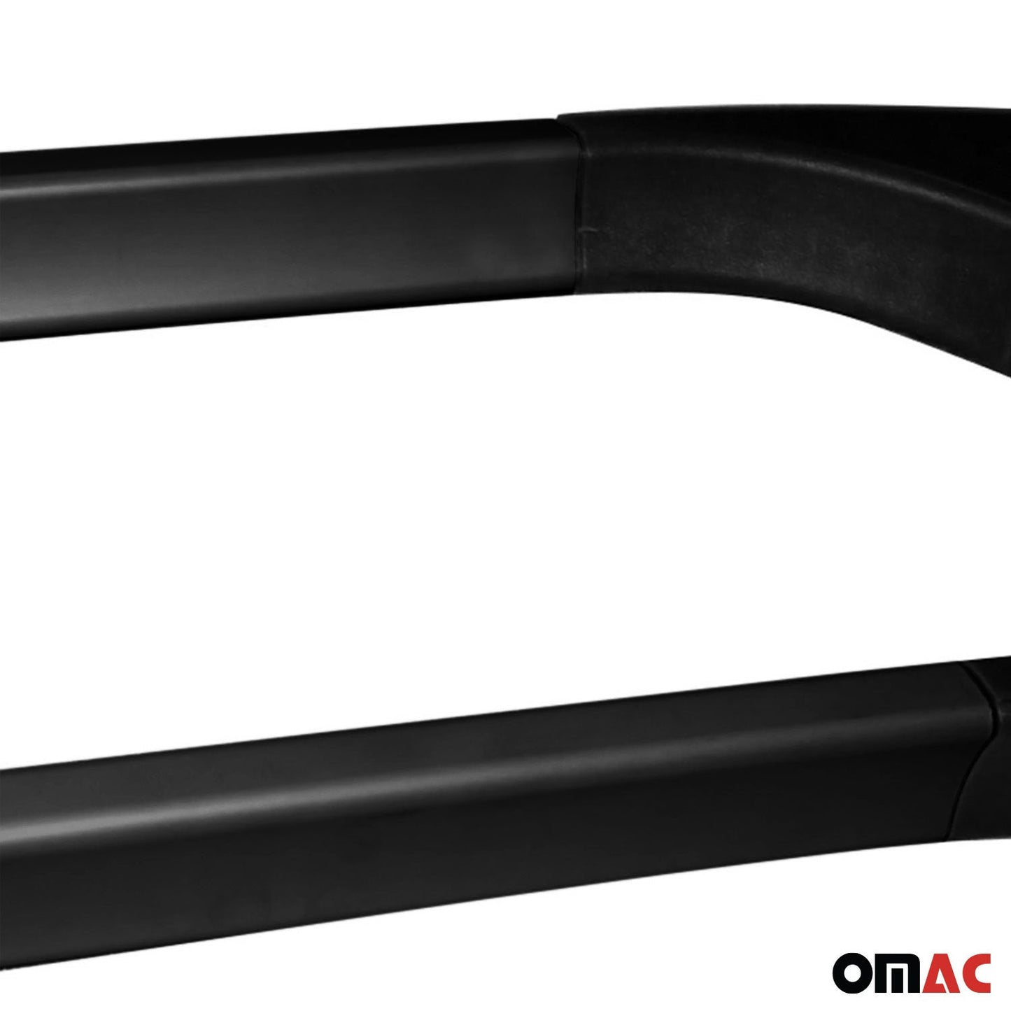 OMAC Roof Rack Side Rails Aluminium for Audi A3 Hatchback 2006-2013 Black 2 Pcs 3246934B