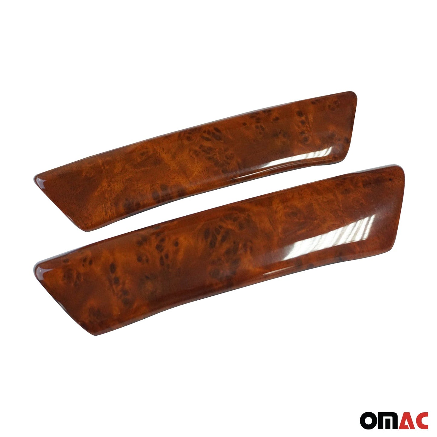 OMAC Wood Wrap Interior Door Handle Cover for VW T5 Transporter 2003-2015 Brown 2 Pcs 7522032