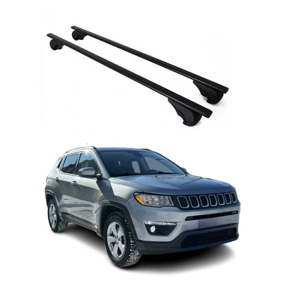 2017-2025 Jeep Compass Roof Rack Cross Bars Black