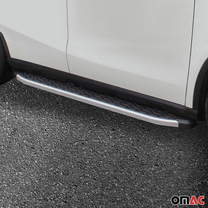 OMAC Running Board Side Steps Nerf Bar for Nissan Murano 2009-2014 Black Silver 2Pcs 5024984A