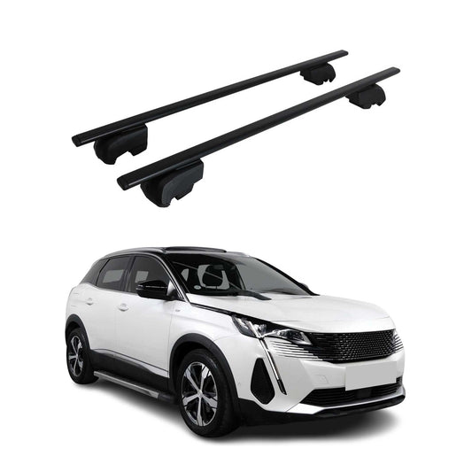 2016-2023 Peugeot 3008 Roof Rack Cross Bars Black