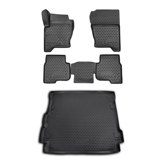 OMAC OMAC Premium Floor Mats & Cargo Liners for Land Rover LR4 2010-2016 TPE Black 6010444-250