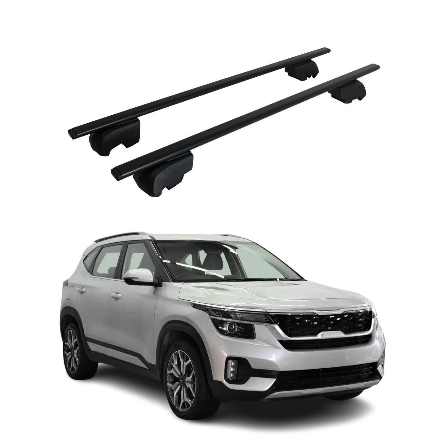 2021-2026 Kia Seltos Roof Rack Cross Bars Black