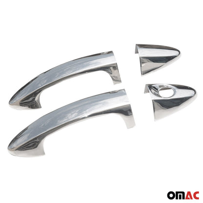 OMAC Car Door Handle Cover Protector for Ford Focus 2012-2018 Steel Chrome 4 Pcs 2614042