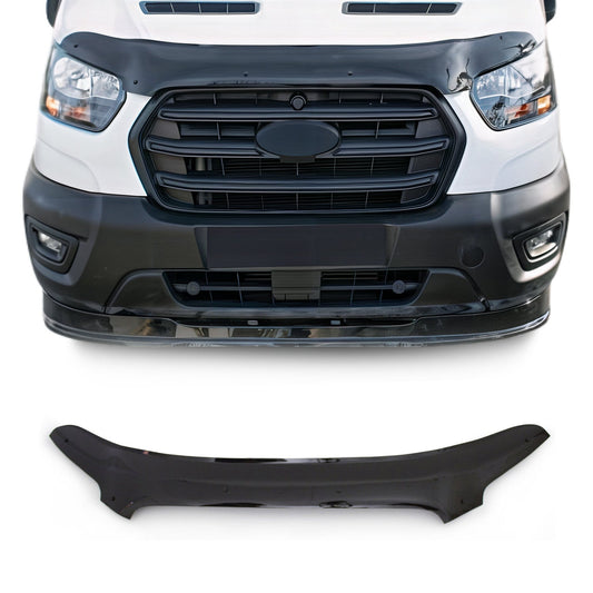 2015-2019 Ford Transit 150/250/350/350HD PRE-FL Front Bug Shield Hood 1 Pc Smoke