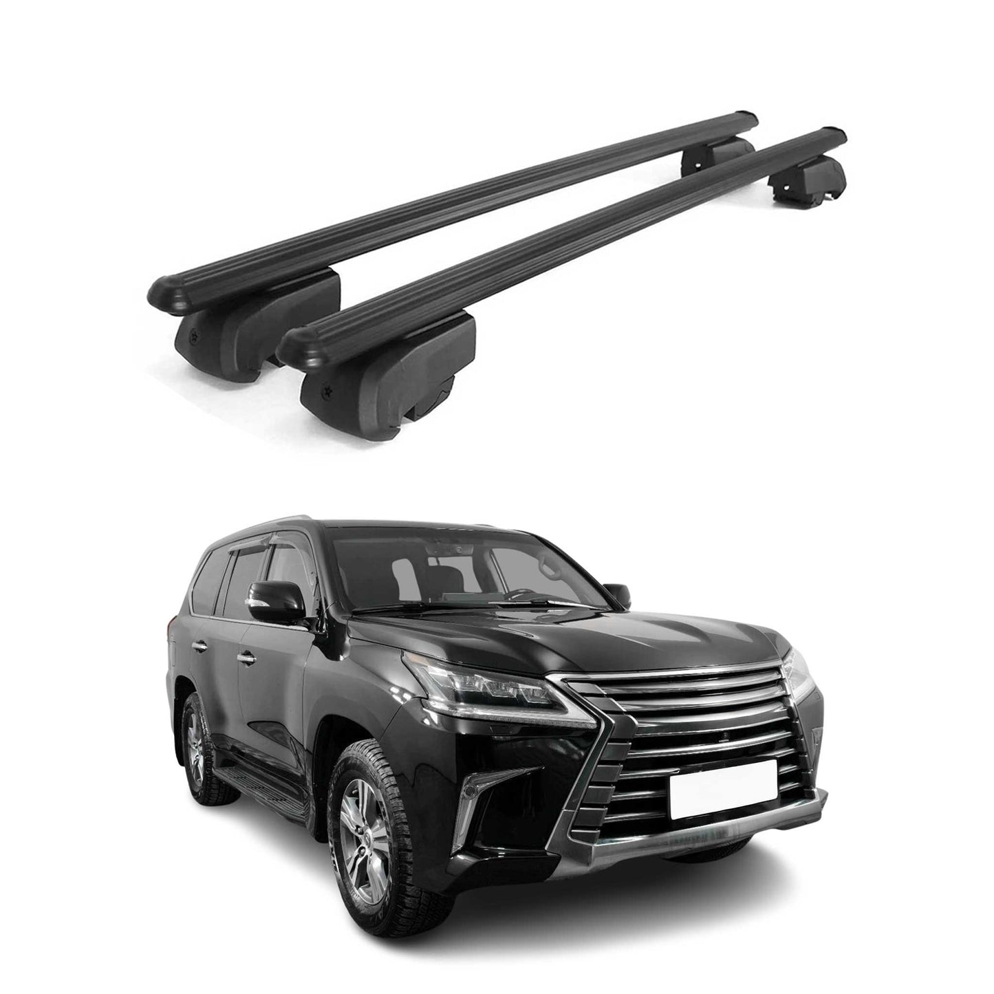 2016-2021 Lexus LX 570 Roof Rack Cross Bars Black