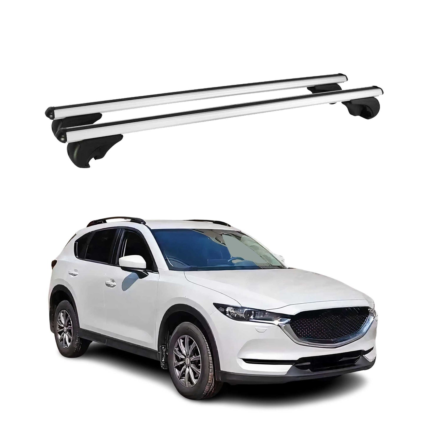 2017-2025 Mazda CX-5 Roof Rack Cross Bars Silver
