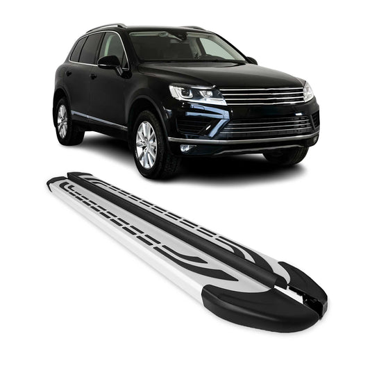 2010-2017 VW Touareg Running Boards Side Steps Silver