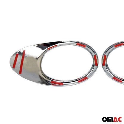 OMAC Fog Light Lamp Bezel Cover for Citroen Berlingo 2008-2019 Silver 2 Pcs 5723103