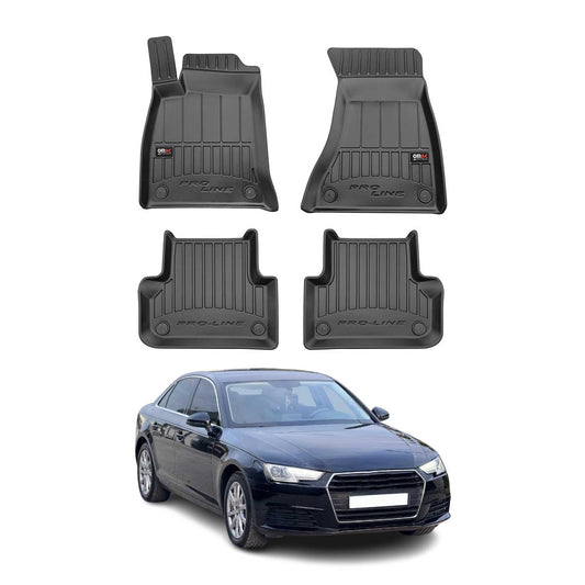 2017- 2024 Audi A4 Sedan Avant Premium Floor Mats Liners Full Set All Weather Heavy Duty