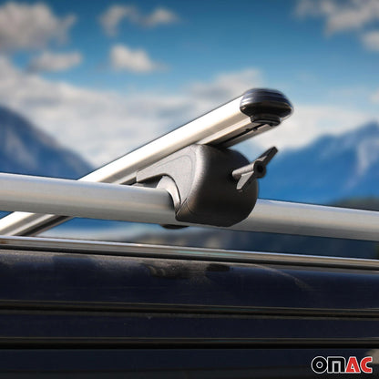 2003-2007 Toyota Land Cruiser J100 Roof Rack Cross Bars Silver
